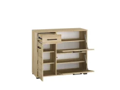 Szafki Na Buty|Zestawy Mebli Do Przedpokoju>ML Meble Pojemna szafka na buty do przedpokoju 90 cm CARO dąb sonoma