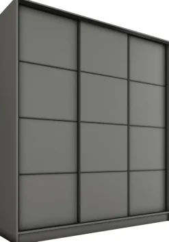 Szafy Trzydrzwiowe|Szafy Do Przedpokoju>BROMARKT Pojemna trzydrzwiowa szafa przesuwna 180 cm LOFT MAX grafit