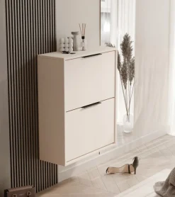 Szafki Na Buty|Garderoby>Stolar Pojemna wisząca szafka na buty do przedpokoju MAVIA beż piaskowy