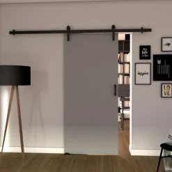 Drzwi Przesuwne>przesuwne.com Pokojowe szare drzwi przesuwne 100 cm ANZIO szary