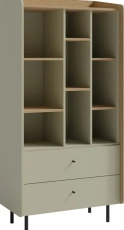 Regały Na Książki|Meble Młodzieżowe>MEBLAR Półotwarty regał 80 cm na książki do pokoju nastolatka ALDENO