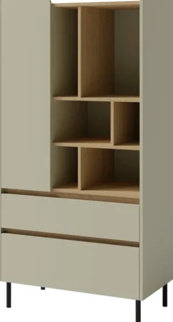 Regały Na Książki|Meble Młodzieżowe>MEBLAR Półotwarty regał młodzieżowy 80 cm na książki z szufladami LISSARO