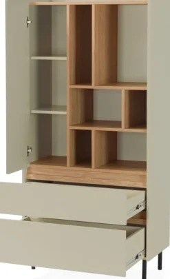 Regały Na Książki|Meble Młodzieżowe>MEBLAR Półotwarty regał młodzieżowy 80 cm na książki z szufladami LISSARO