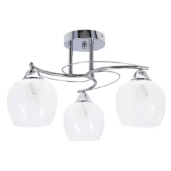 Oświetlenie Jadalni|Oświetlenie Sypialni>Candellux Lighting Prego lampa sufitowa chromowy E27 klosz bezbarwny