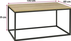 Ławy I Stoliki></noscript>MARIDEX Prostokątny loftowy stolik kawowy do salonu 60x100 cm INFINITY