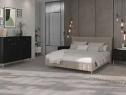 Witryny></noscript>Lempert Przeszklona witryna wysoka do salonu 52 cm TOKEN czarna czarny grafit