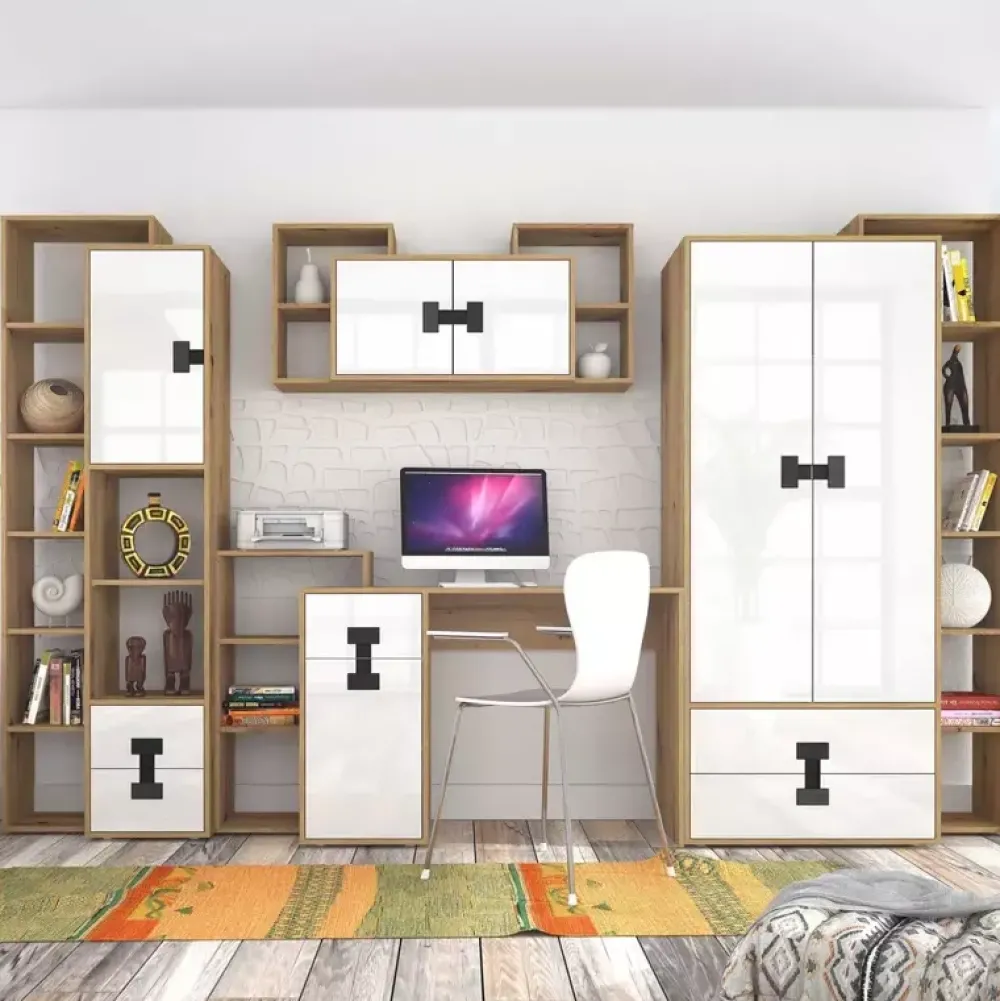 Zestawy Mebli Młodzieżowych>DOMEL Przystawka regału Dąb Artisan INDEX