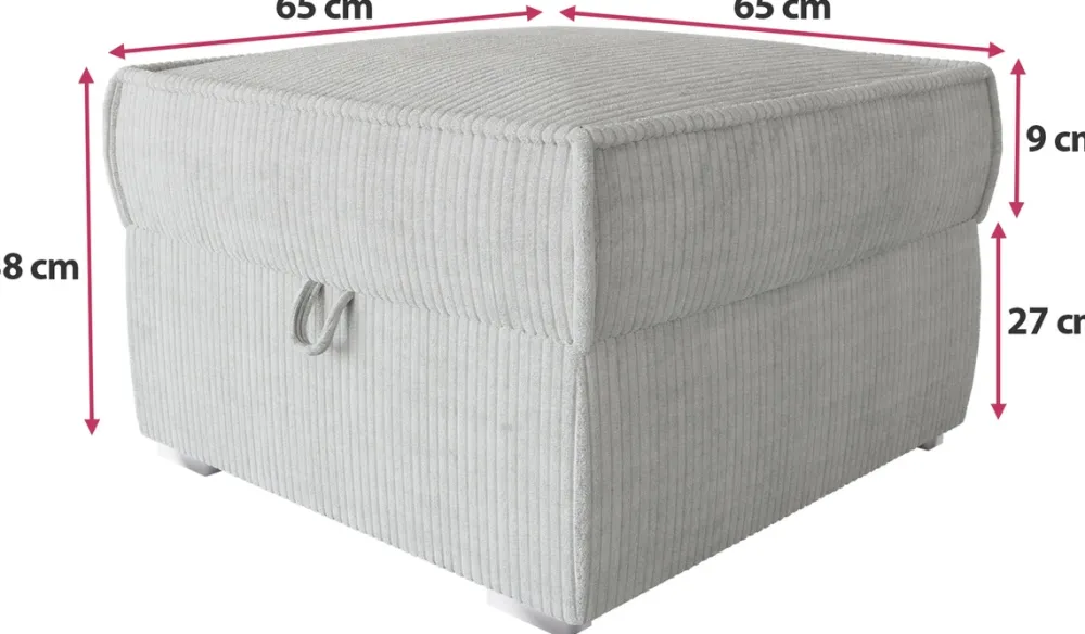 Meble Dla Dzieci|Meble Młodzieżowe>BROMARKT Pufa sztruksowa ze schowkiem do salonu TOP