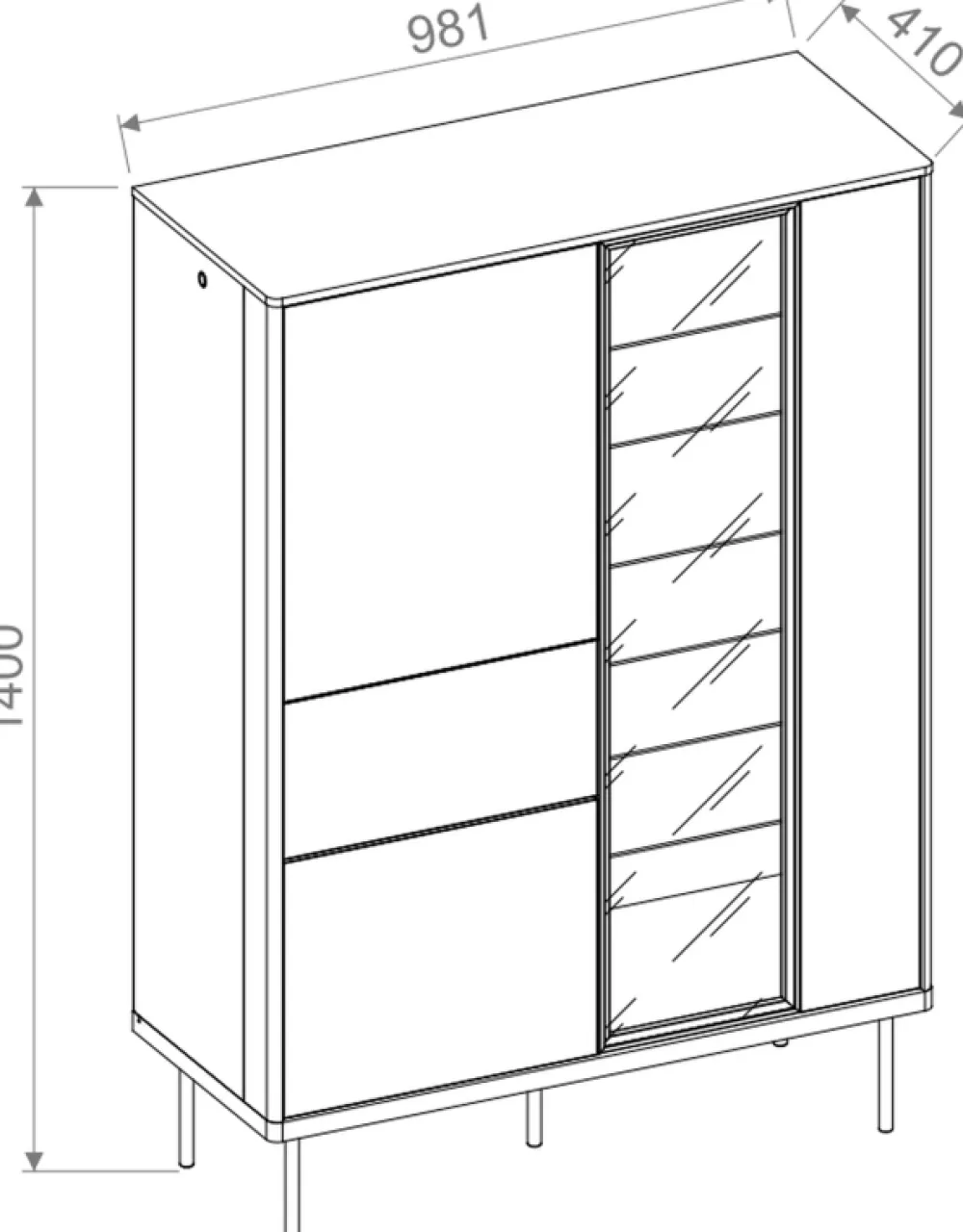 Zestawy Mebli Do Salonu|Witryny>lenart. Półwitryna do salonu 99 cm na nóżkach EPIRO z oświetleniem