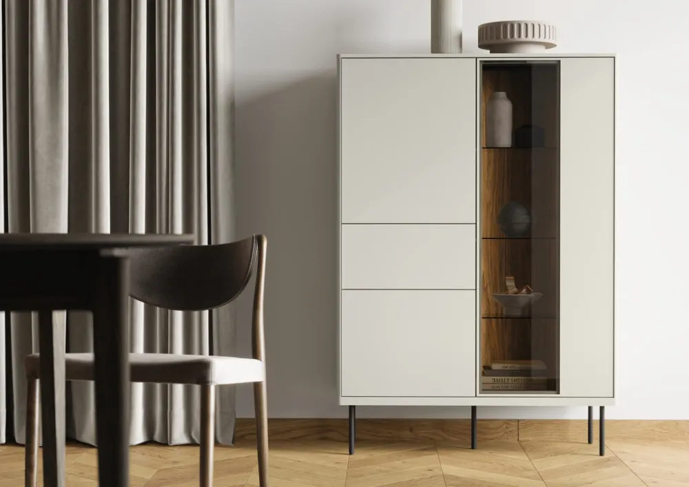 Zestawy Mebli Do Salonu|Witryny>lenart. Półwitryna do salonu 99 cm na nóżkach EPIRO z oświetleniem