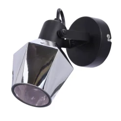 Oświetlenie Przedpokoju|Oświetlenie Jadalni></noscript>Candellux Lighting Randi lampa kinkiet czarny matowy 1x15w e14 klosz dymiony