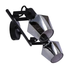 Oświetlenie Przedpokoju|Oświetlenie Jadalni></noscript>Candellux Lighting Randi lampa sufitowa listwa czarny matowy 2x15w e14 klosz dymiony