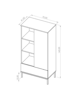 Regały Loftowe></noscript>GiB Meble Regał loft QUARTE czarny