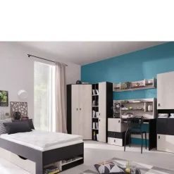 Zestawy Mebli Młodzieżowych>MEBLAR Regał młodzieżowy półki szuflady PRESSCOT