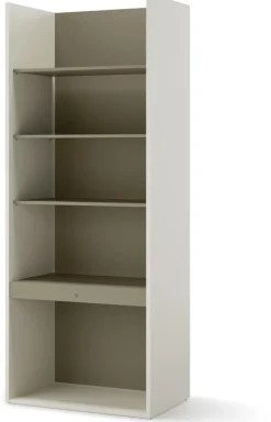 Regały Na Książki|Regały Dla Dzieci>lenart. Regał na książki 85 cm szeroki z oświetleniem WOOW szampański/eukaliptus