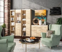 Regały Na Książki|Meble Młodzieżowe></noscript>ML Meble Regał na książki do pokoju dziennego 40 cm AVO dąb sonoma