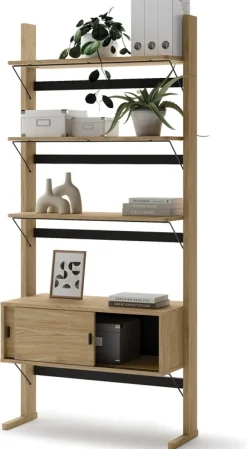 Regały Na Książki|Zestawy Mebli Młodzieżowych>lenart. Regał na książki do pokoju młodzieżowego 88cm dąb olejowany OLLIE
