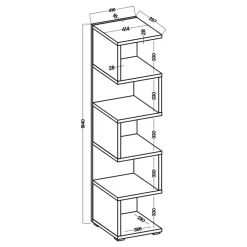 Regały Dla Dzieci|Regały Biurowe>Lempert Regał na kwiaty MEIRA dąb artisan