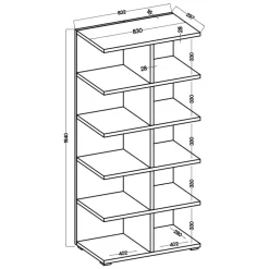 Regały Na Książki|Regały Dla Dzieci>Lempert Regał otwarty MEIRA dąb sonoma