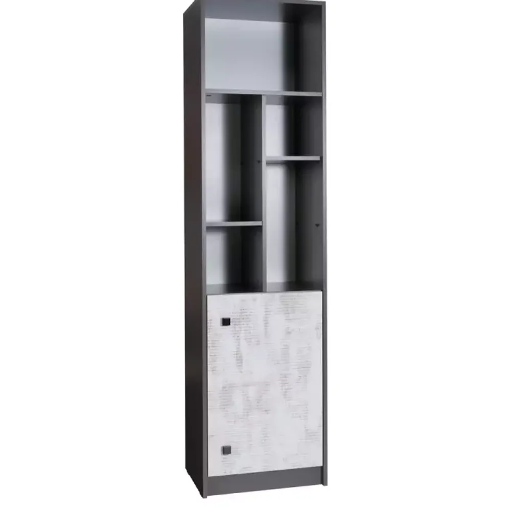 Zestawy Mebli Młodzieżowych>JUREK Regał wysoki z drzwiczkami i półkami 50 cm meble młodzieżowe TOM