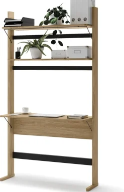 Regały Na Książki|Zestawy Mebli Młodzieżowych>lenart. Regał z biurkiem 108 cm do pokoju młodzieżowego dąb olejowany OLLIE