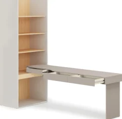 Biurka|Meble Dla Dzieci>lenart. Regał z biurkiem prawym do pokoju młodzieżowego WOOW dąb vincenza