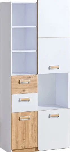 Regały Na Książki|Regały Dla Dzieci>DOLMAR Regał z szufladami do pokoju dziecięcego 80 cm LUMINOUS biały