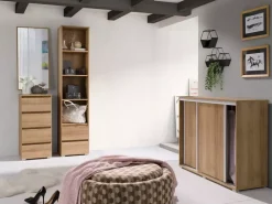 Zestawy Mebli Młodzieżowych></noscript>MARIDEX Regał z szufladami w stylu nowoczesnym COSTA dąb riviera