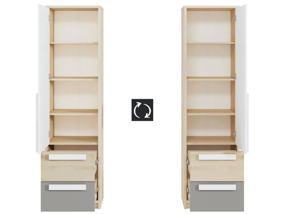 Zestawy Mebli Młodzieżowych>ML Meble Regał zamknięty do pokoju młodzieżowego DROP