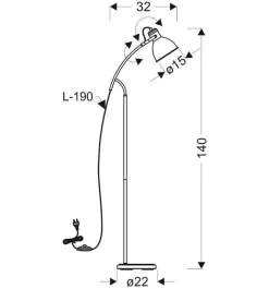 Oświetlenie Jadalni|Oświetlenie Sypialni></noscript>Candellux Lighting Regulowana lampa podłogowa Zumba czarno-biała