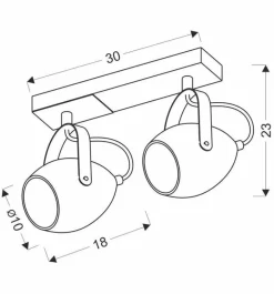 Oświetlenie Przedpokoju|Oświetlenie Sypialni></noscript>Candellux Lighting Regulowana lampa sufitowa Anica E14 2x40W