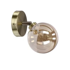 Oświetlenie Przedpokoju|Oświetlenie Jadalni></noscript>Candellux Lighting Rodia lampa kinkiet patynowy 1x40w g9 klosz bursztynowy