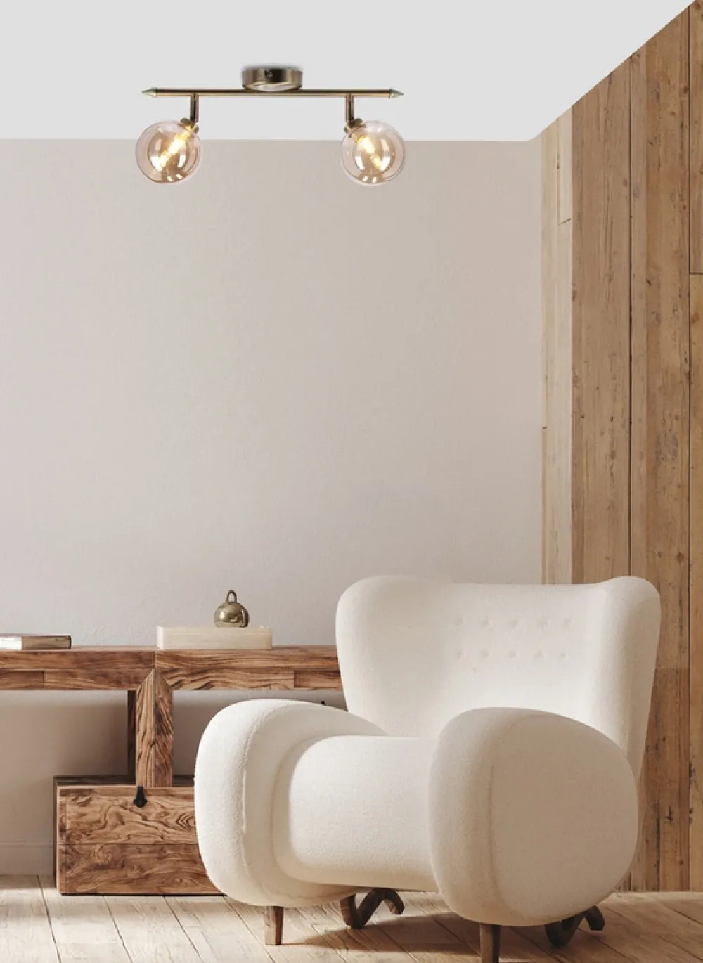 Oświetlenie Przedpokoju|Oświetlenie Jadalni>Candellux Lighting Rodia lampa sufitowa listwa patynowy 2x40w g9 klosz bursztynowy