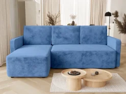 Meble Dla Dzieci|Meble Młodzieżowe></noscript>BROMARKT Rogówka do salonu z pojemnikiem i funkcją spania QULIO