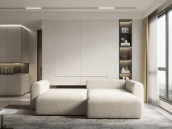 Meble Dla Dzieci|Meble Młodzieżowe></noscript>KENIX Rogówka z funkcją spania i pojemnikiem na pościel KORNEL boucle