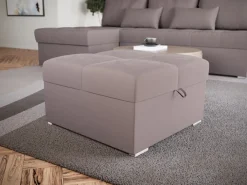 Meble Dla Dzieci|Pufy></noscript>BROMARKT Różowa pufa welurowa ze schowkiem do salonu HOT