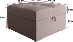 Meble Dla Dzieci|Pufy></noscript>BROMARKT Różowa pufa welurowa ze schowkiem do salonu HOT