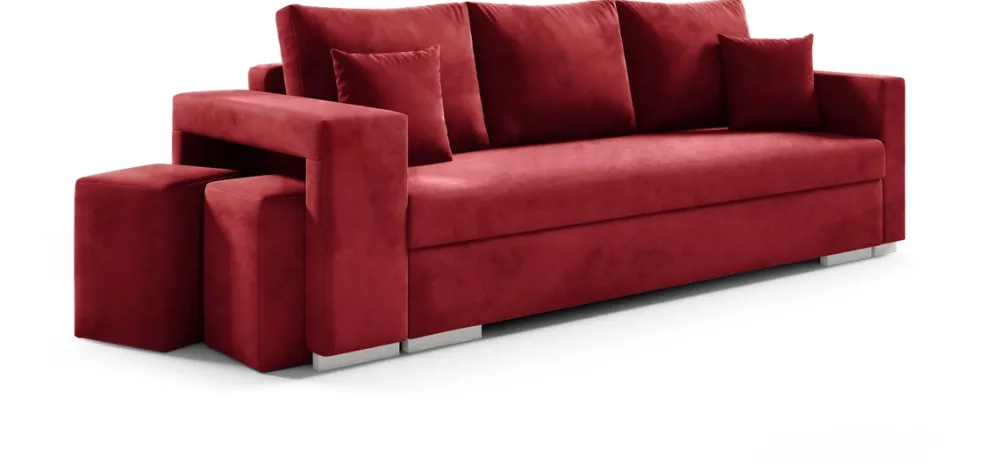 Meble Dla Dzieci|Meble Młodzieżowe>Meble Grand Rozkładana kanapa do salonu z pufami LARA