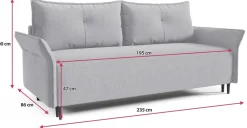 Kanapy I Sofy></noscript>Meble Grand Rozkładana kanapa do salonu z funkcją spania ARCTIC