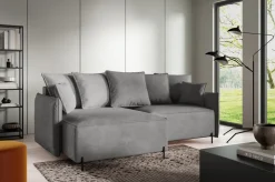 Narożniki></noscript>BROMARKT Rozkładana kanapa narożna do salonu z funkcją spania w tkaninie boucle BOCCO