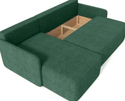 Meble Dla Dzieci|Narożniki></noscript>Meble Grand Rozkładana kanapa narożna do salonu zielona z funkcją spania CLOUD
