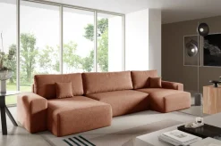 Narożniki>BROMARKT Rozkładana kanapa narożna w kształcie U duża boucle z funkcją spania CAMILO