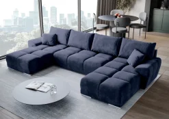 Narożniki></noscript>BROMARKT Rozkładana kanapa narożna z funkcją spania NUBES monolith