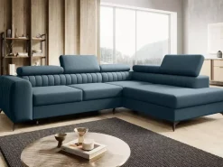 Narożniki></noscript>NEXT COLLECTION Rozkładana kanapa narożna z regulowanymi zagłówkami PAULLETTO metalowe nóżki