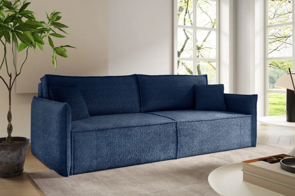 Kanapy I Sofy|Meble Dla Dzieci>BROMARKT Rozkładana kanapa z funkcją spania i pojemnikiem do salonu RIMO niebieska