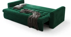 Meble Młodzieżowe|Kanapy I Sofy>BROMARKT Rozkładana kanapa z funkcją spania do salonu LUIS butelkowa zieleń
