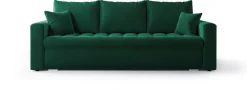 Meble Młodzieżowe|Kanapy I Sofy></noscript>BROMARKT Rozkładana kanapa z funkcją spania do salonu LUIS butelkowa zieleń
