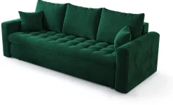 Meble Młodzieżowe|Kanapy I Sofy></noscript>BROMARKT Rozkładana kanapa z funkcją spania do salonu LUIS butelkowa zieleń