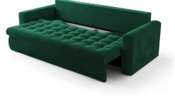 Meble Młodzieżowe|Kanapy I Sofy></noscript>BROMARKT Rozkładana kanapa z funkcją spania do salonu LUIS butelkowa zieleń