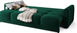 Kanapy I Sofy|Zestawy Mebli Do Przedpokoju>BROMARKT Rozkładana kanapa z funkcją spania NUBES butelkowa zieleń